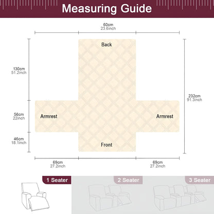 CozyShield - Housse de canapé inclinable antidérapante Plaid pour une protection totale