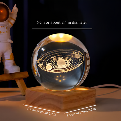 Kristal boule LED 3D