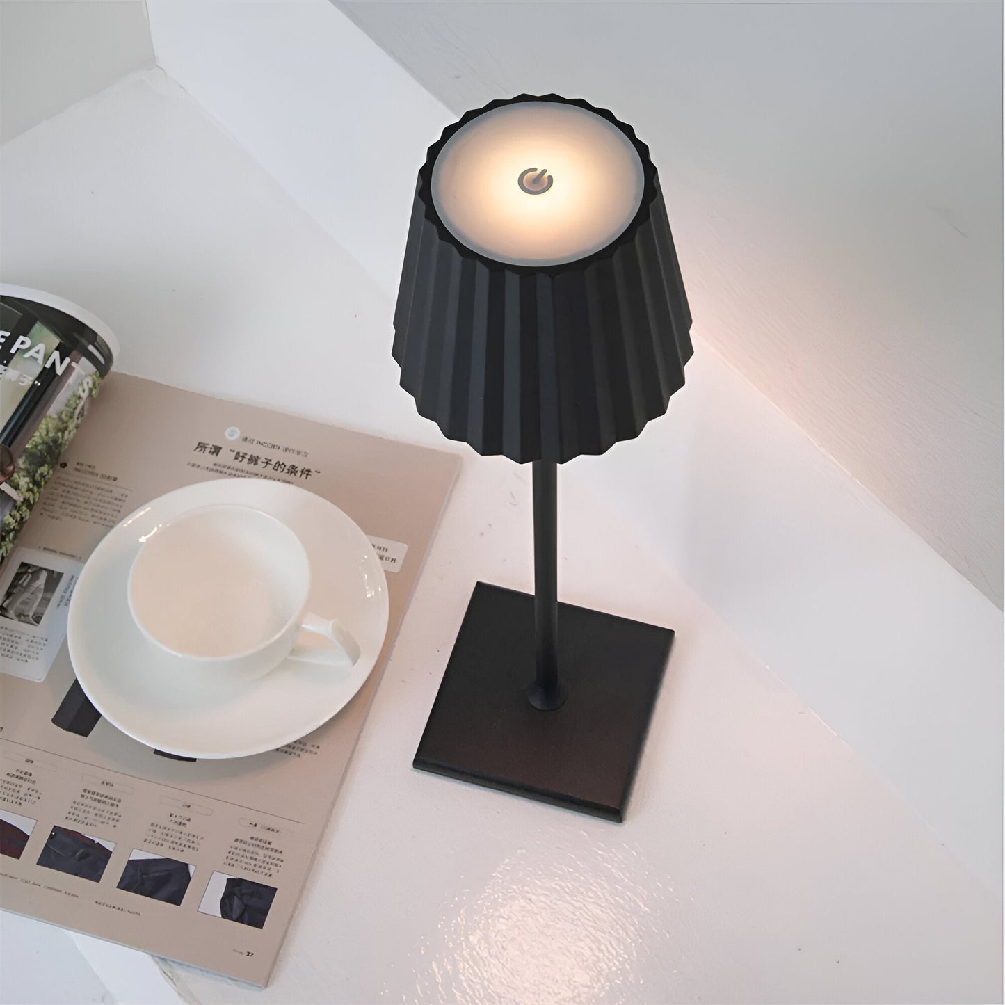 Floroux - Lampe de table LED sans fil, rechargeable et étanche avec commande tactile
