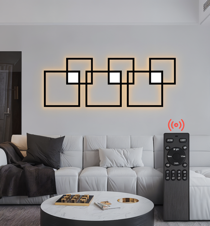 Floroux - Applique murale carrée LED élégante pour les espaces de vie modernes