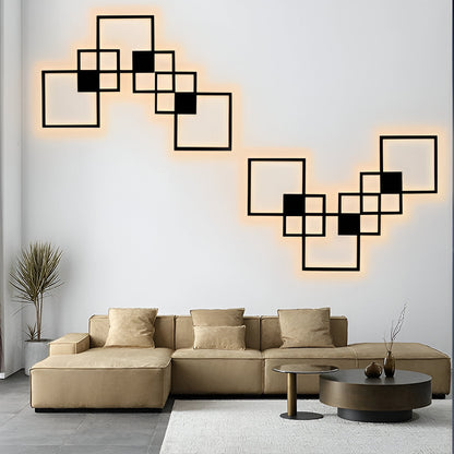 Floroux - Applique murale carrée LED élégante pour les espaces de vie modernes