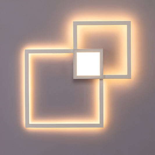 Floroux - Applique murale carrée LED élégante pour les espaces de vie modernes