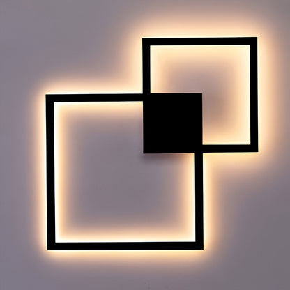 Floroux - Applique murale carrée LED élégante pour les espaces de vie modernes
