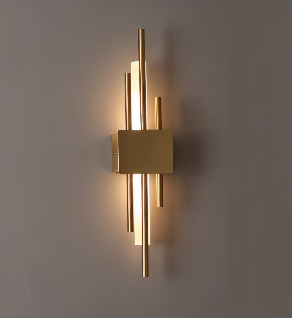 Floroux d'Or - Applique murale élégante au design luxueux or-noir