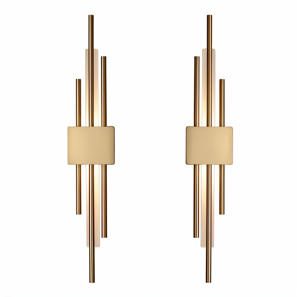 Floroux d'Or - Applique élégante au design luxueux doré-noir