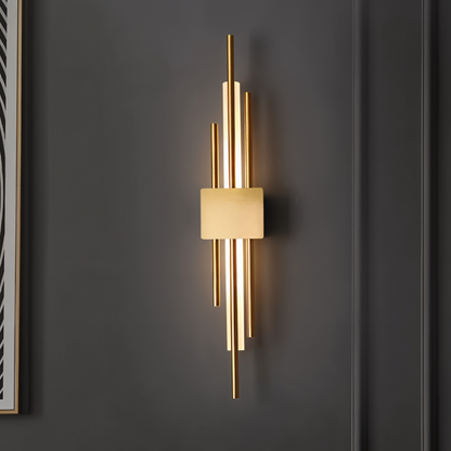 Floroux d'Or - Applique murale élégante au design luxueux or-noir