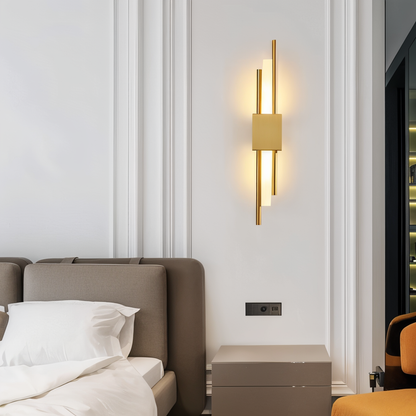 Floroux d'Or - Applique murale élégante au design luxueux or-noir
