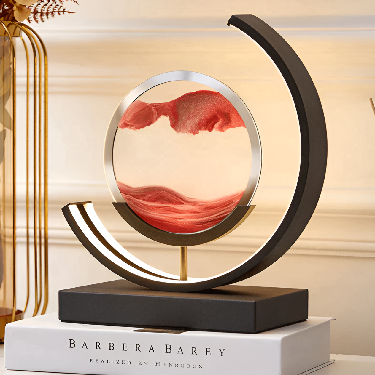 Floroux - Lampe de sable avec télécommande et fonctions dimmables