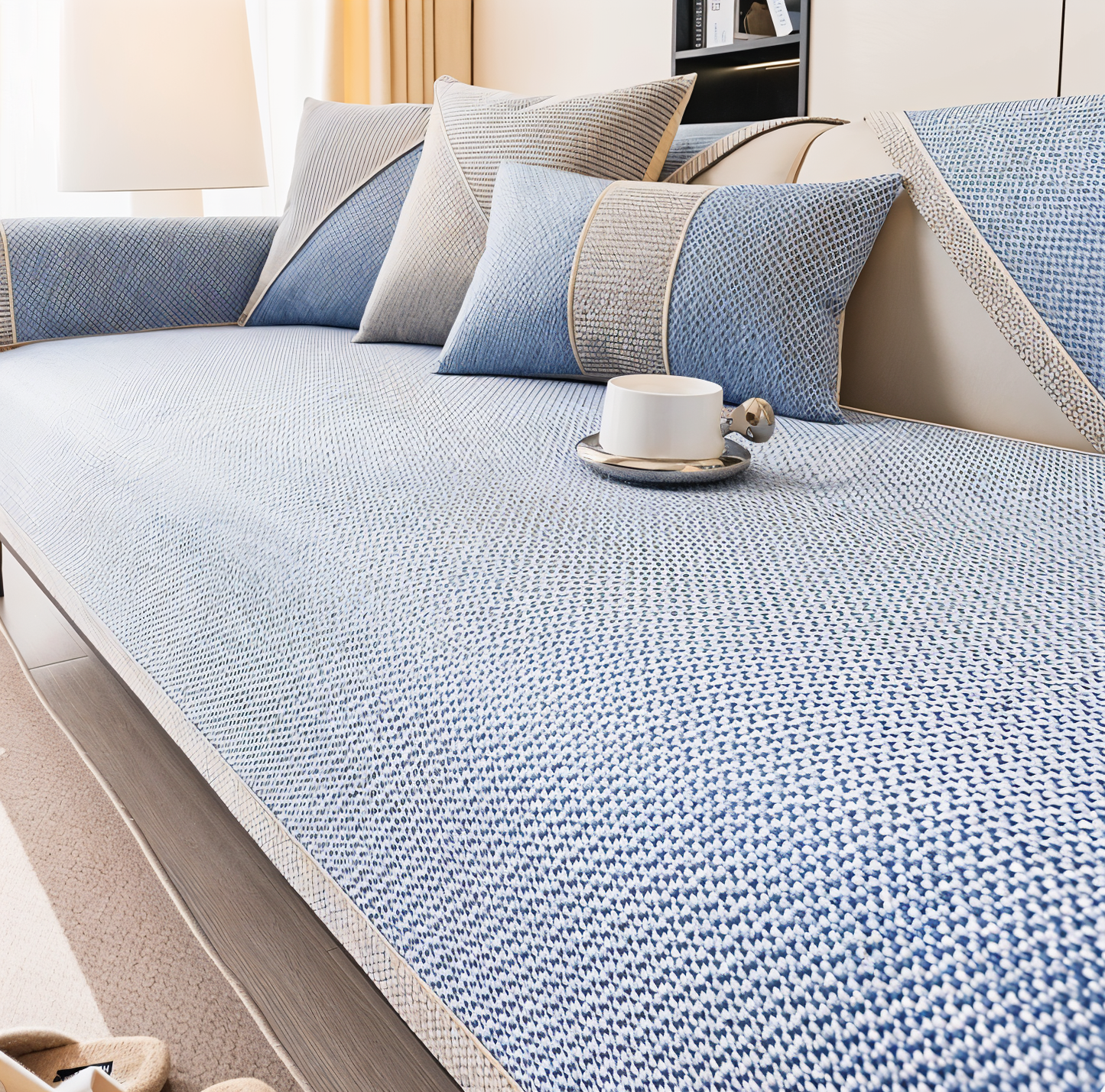 Floroux - Housse de canapé protection anti-glisse pour canapé et sofa