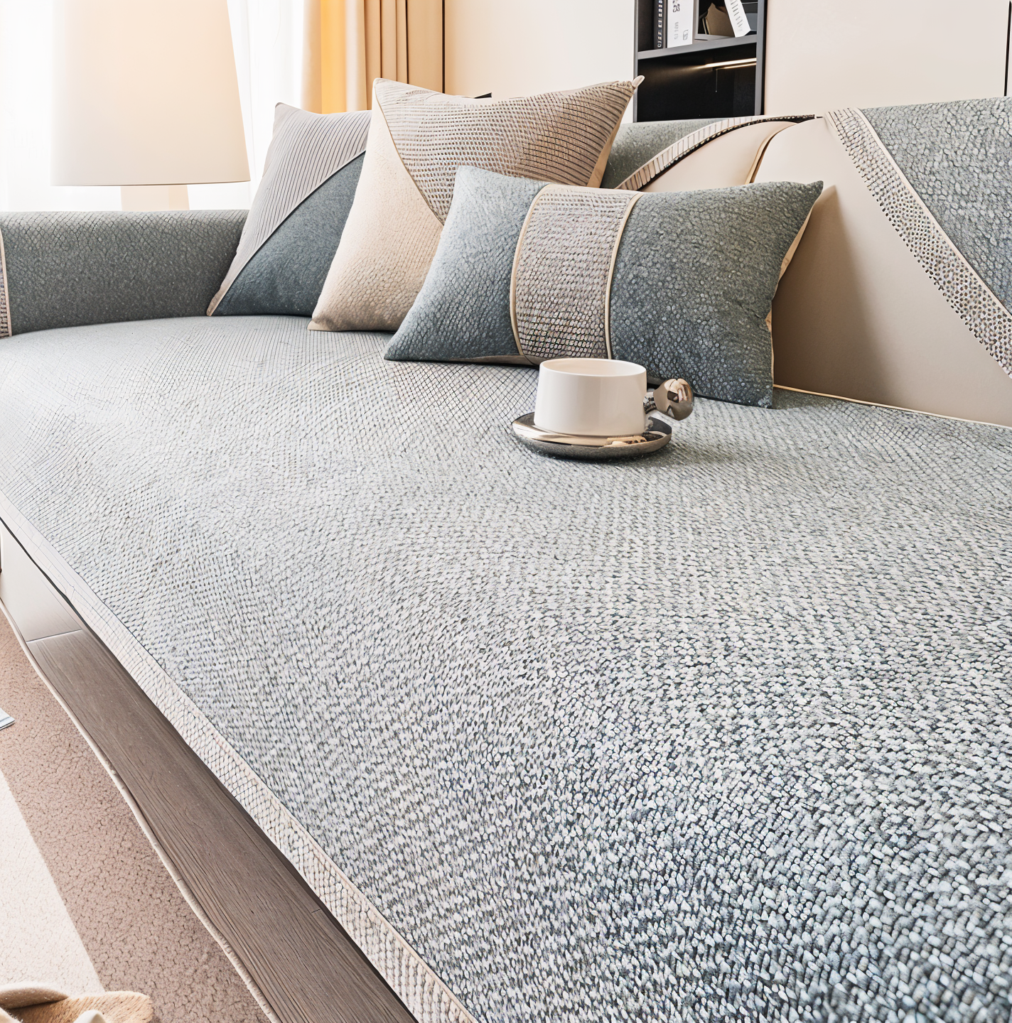 Floroux - Housse de canapé protection anti-glisse pour canapé et sofa