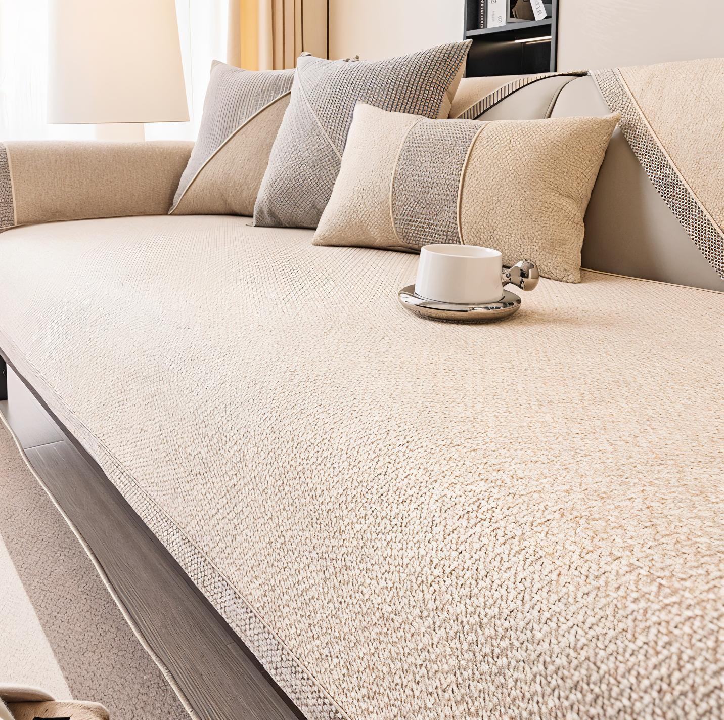 Floroux - Housse de canapé protection anti-glisse pour canapé et sofa