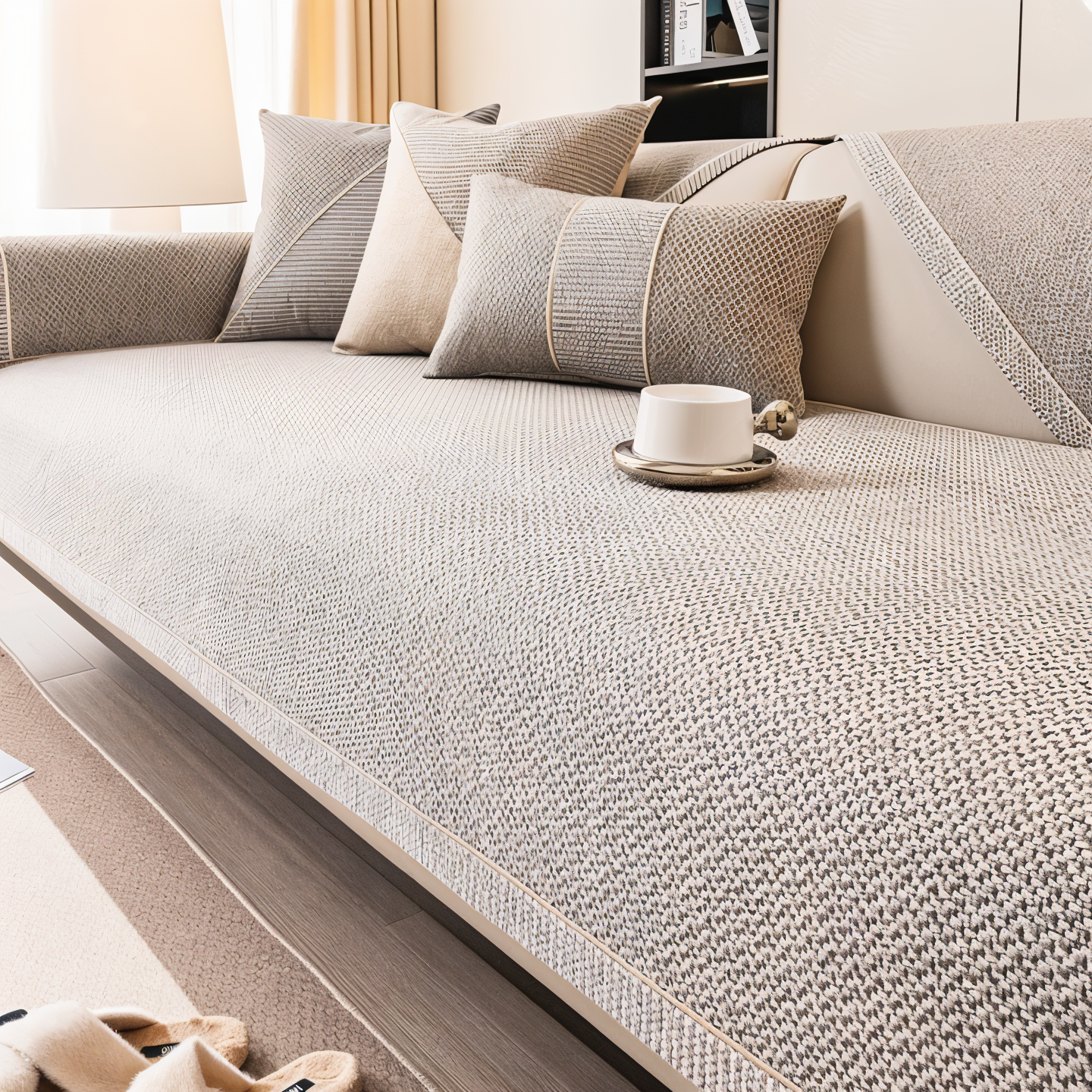 Floroux - Housse de canapé protection anti-glisse pour canapé et sofa