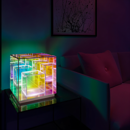 Floroux Cube LED Lampe | Lampe cube futuriste pour la maison