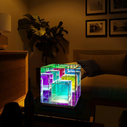 Floroux Cube LED Lampe | Lampe cube futuriste pour la maison