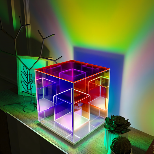 Floroux Cube LED Lamp | Lampe Cube Futuriste pour la Maison