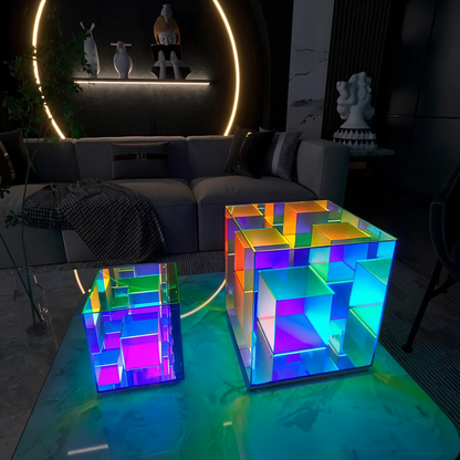 Floroux Cube LED Lampe | Lampe cube futuriste pour la maison