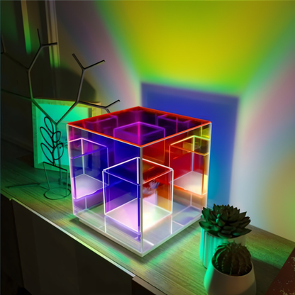 Floroux Cube LED Lampe | Lampe cube futuriste pour la maison