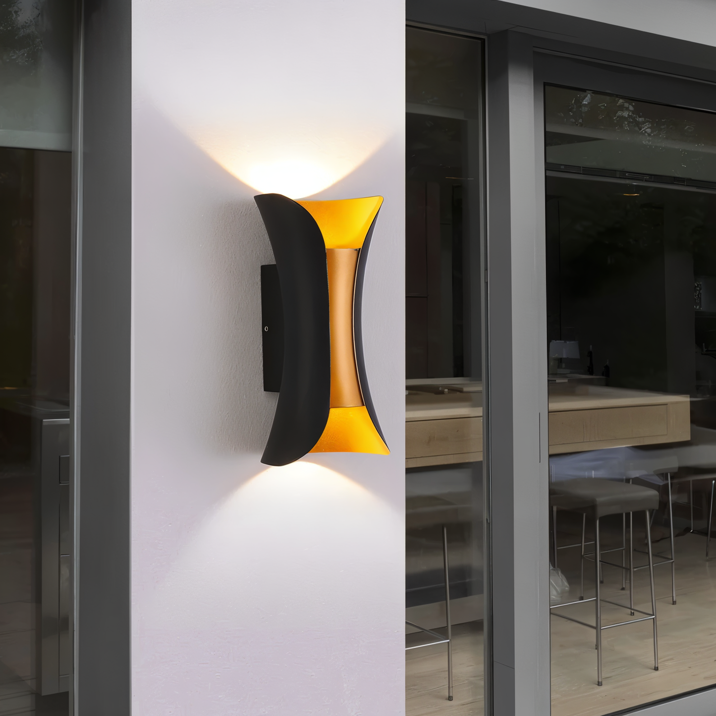 Floroux - Douce lumière murale LED élégante avec double émission lumineuse pour les espaces extérieurs
