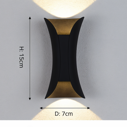 Floroux - Douce lumière murale LED élégante avec double émission lumineuse pour les espaces extérieurs