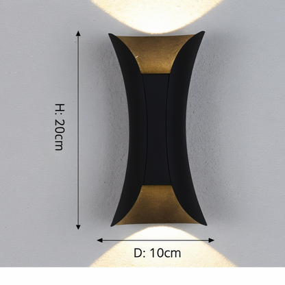 Floroux - Douce lumière murale LED élégante avec double émission lumineuse pour les espaces extérieurs