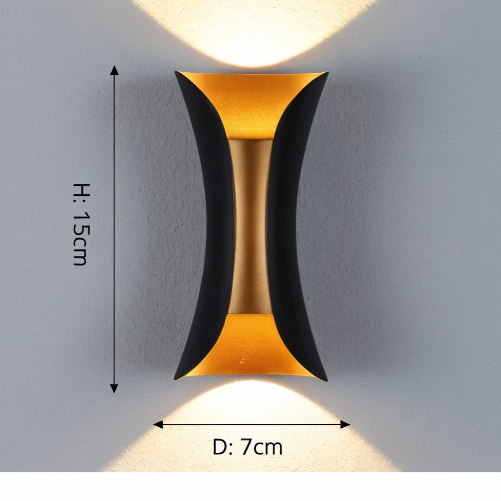 Floroux - Douce lumière murale LED élégante avec double émission lumineuse pour les espaces extérieurs