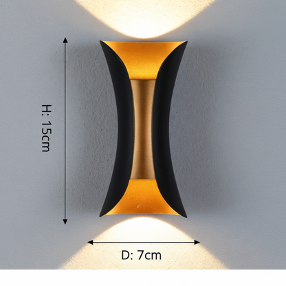 Floroux - Douce lumière murale LED élégante avec double émission lumineuse pour les espaces extérieurs