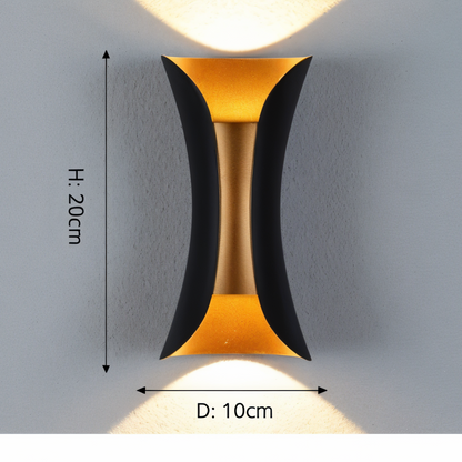 Floroux - Douce lumière murale LED élégante avec double émission lumineuse pour les espaces extérieurs
