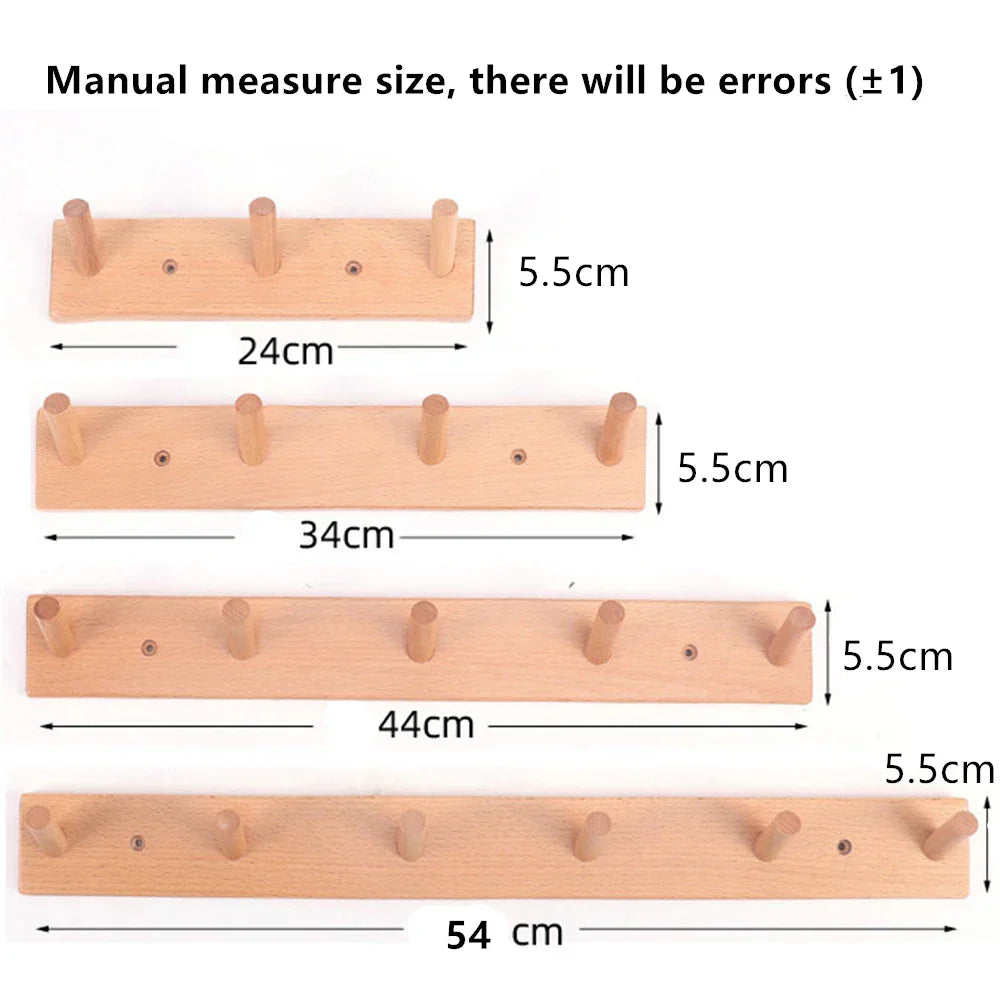 Floroux - Crochets muraux en bois
