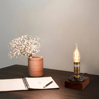 Floroux - Lampe de table en bois