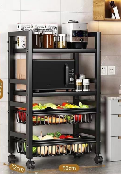 Étagère métallique multifonctionnelle à 4 couches