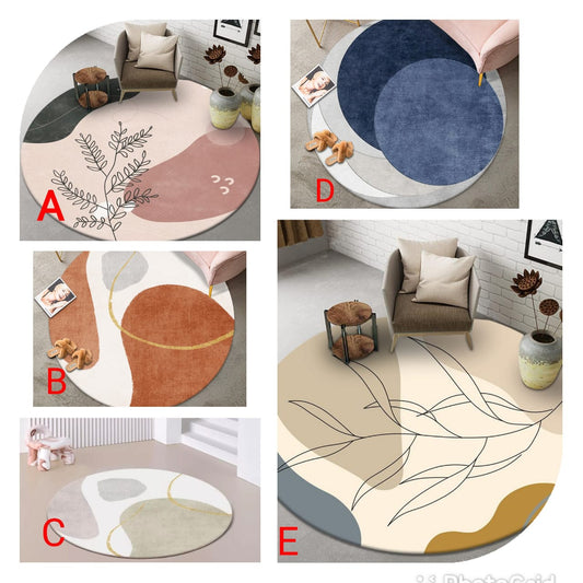 Tapis ronds minimalistes modernes
