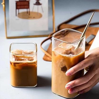 Transparent Borosilicate Rectangle Glass Cup