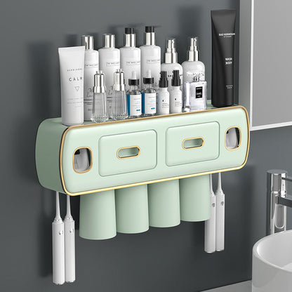 Distributeur de dentifrice avec support pour brosse à dents