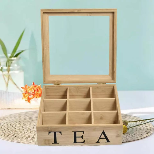 Organisateur de sachets de thé en bambou