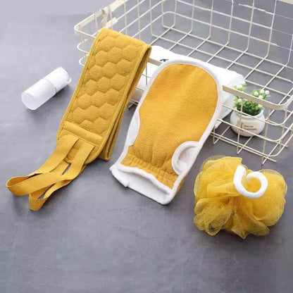 Gant de gommage corporel exfoliant 3 pièces