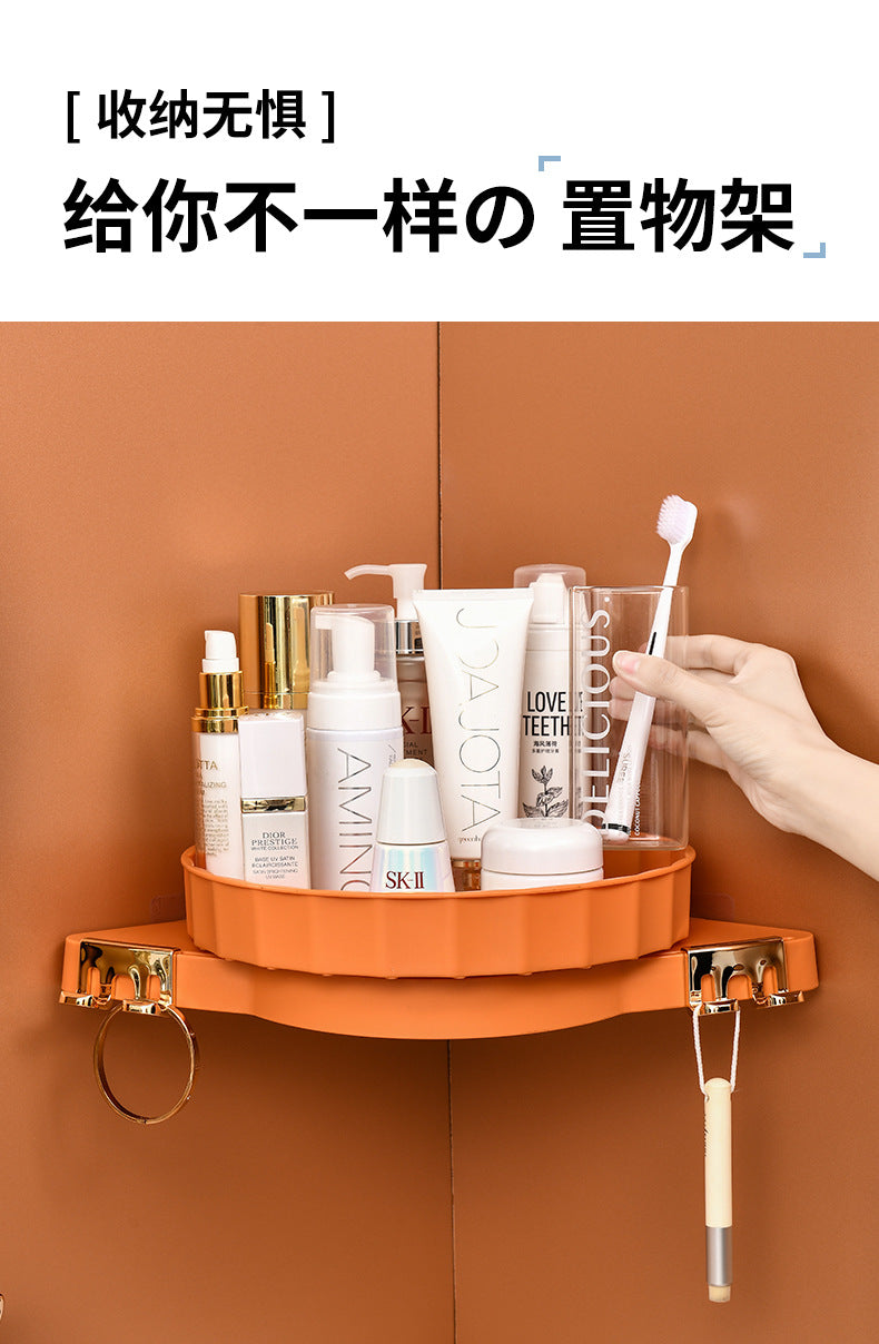 Étagère de salle de bain triangulaire rotative