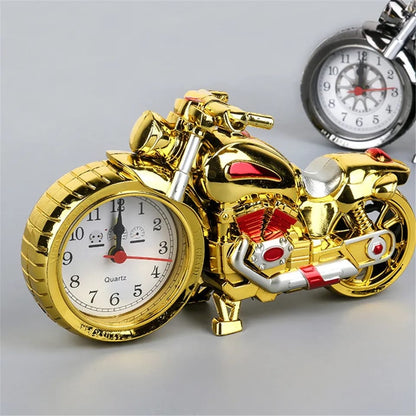 Horloge de réveil créative rétro moto