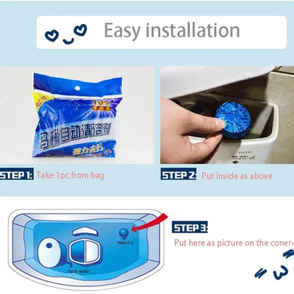 Déodorant de toilettes en bulle bleue