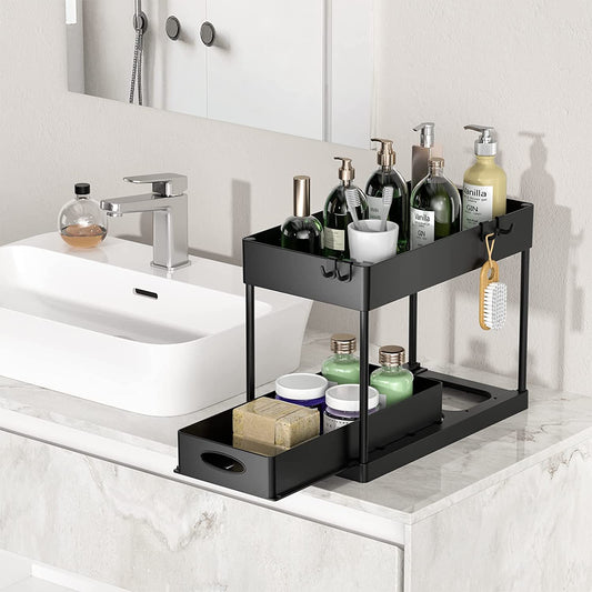 Sous l'évier organisateur organisateur de salle de bain