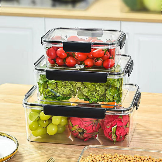 3pcs Conteneurs de rangement alimentaires en acrylique transparent