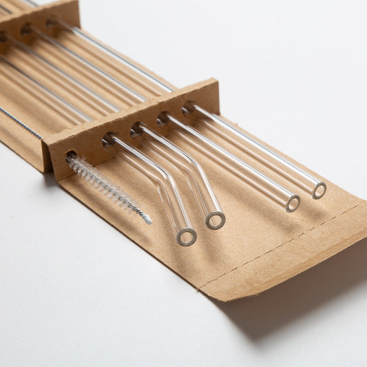 4Pcs Pailles en Verre Réutilisables