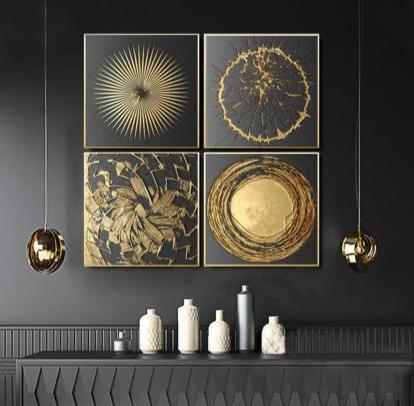 4 pièces Art mural minimaliste