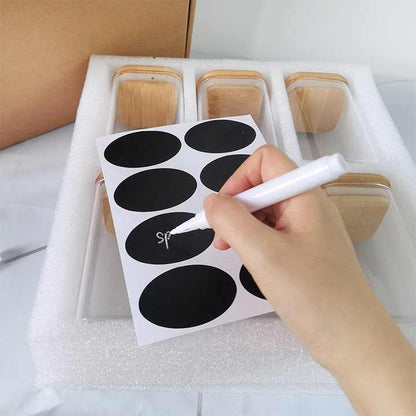 6 packs de bocaux avec couvercle en bambou