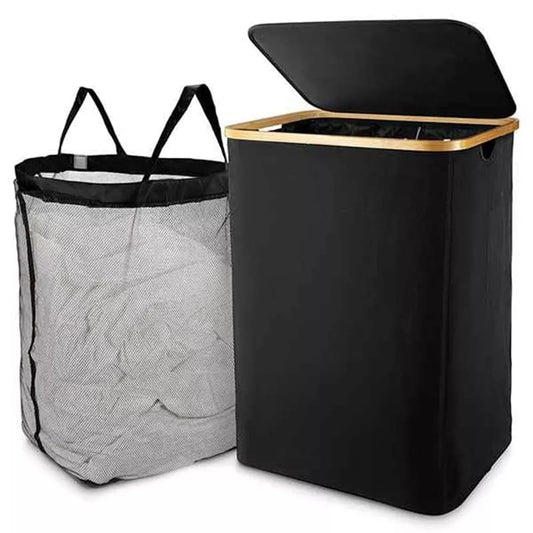Panier à linge pliable avec couvercle