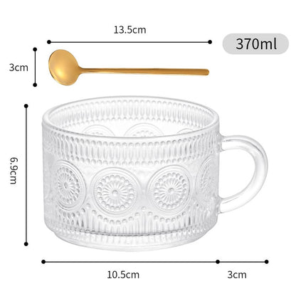 Mug en verre vintage