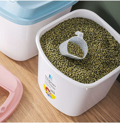 Seau à riz / Seau à céréales avec tasse de mesure