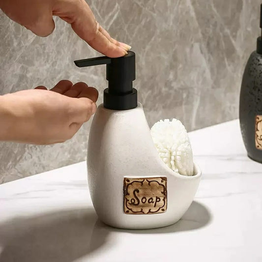 Bouteille de distributeur de shampooing en céramique de 450 ml Bouteille de lotion