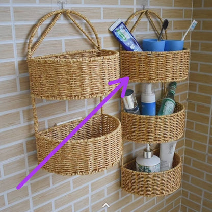 Caddy de douche tissé à la main 3 couches