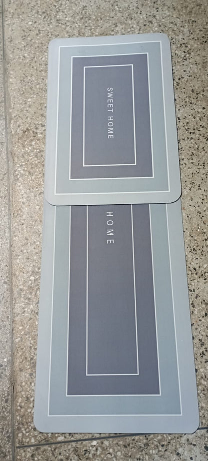 2pcs Tapis de Cuisine avec Caoutchouc