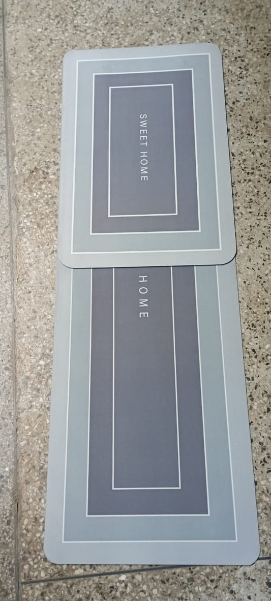 2pcs Tapis de Cuisine avec Caoutchouc